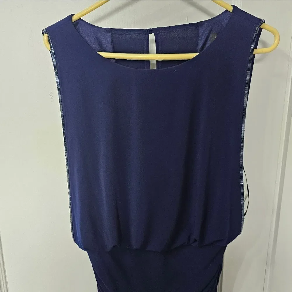 NWT Laundry elegant navy blue dress sz 4